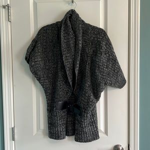 Women's Short Sleeve Belted Sweater Size Medium